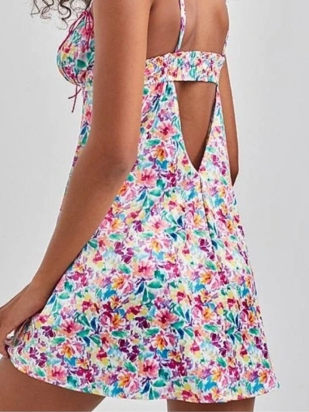 For Love & Lemons Watercolor Confetti Slip Dress - Picture 4 of 15